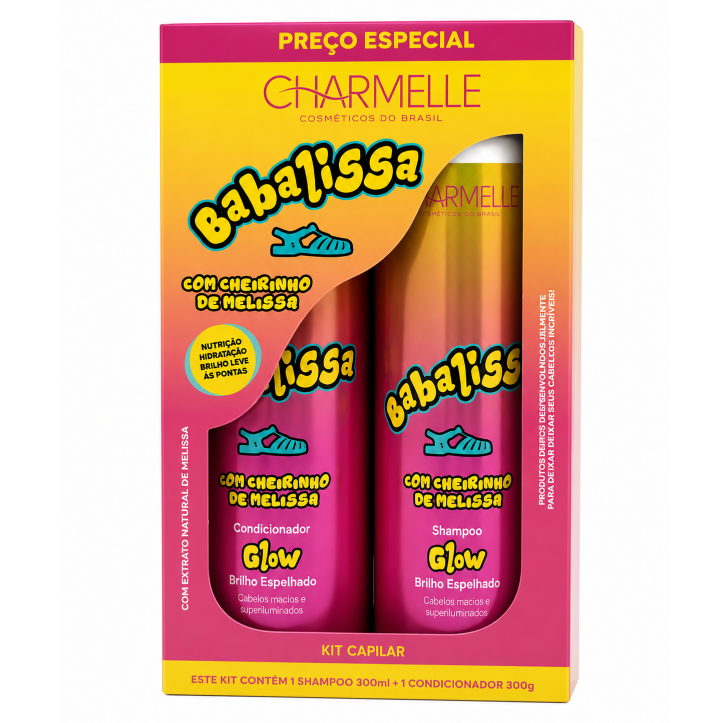 KIT CAPILAR 2 ITENS BABALISSA CHEIRINHO DE MELISSA CHARMELLE