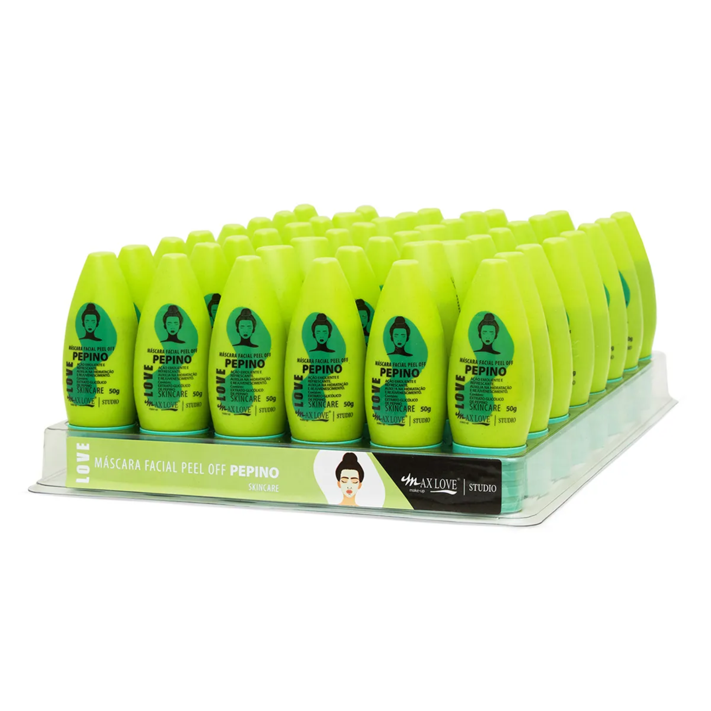 BOX C/ 48 MASCARA FACIAL PEEL OFF PEPINO 50G MAX LOVE