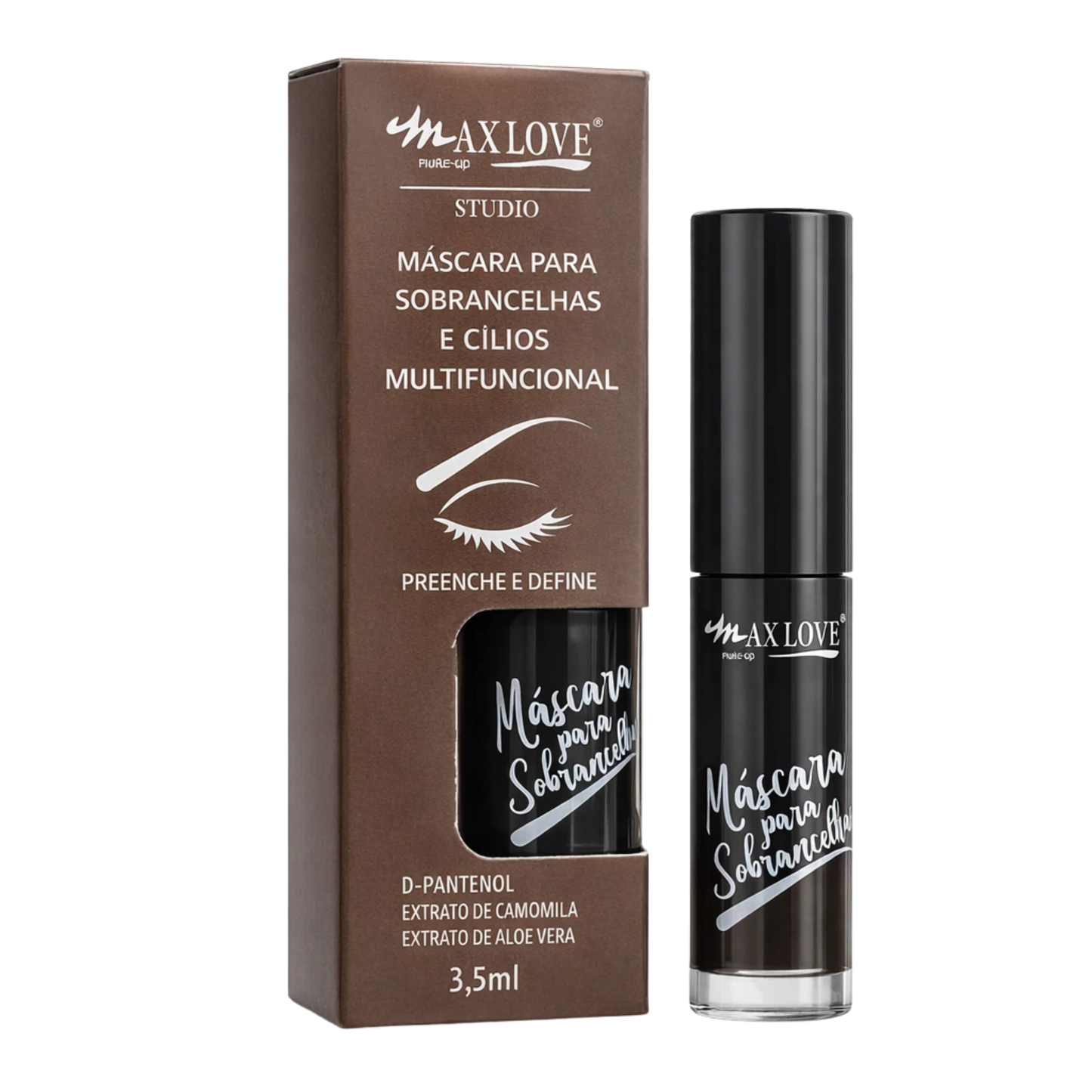 MASCARA PARA SOBRANCELHA E CILIOS MULTIFUNCIONAL COR 32 MAX LOVE