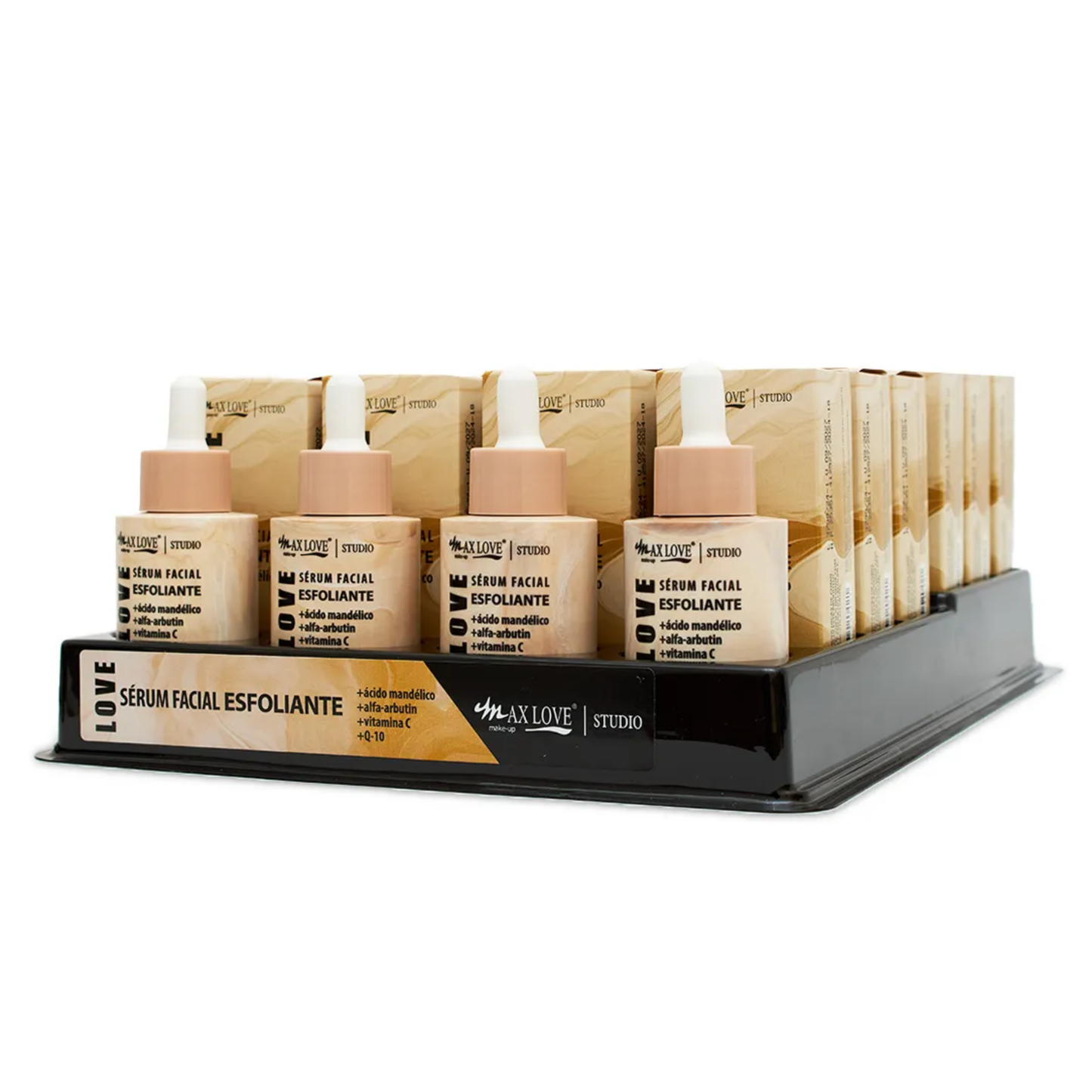 BOX C/ 24 SERUM FACIAL ESFOLIANTE 30ML MAX LOVE