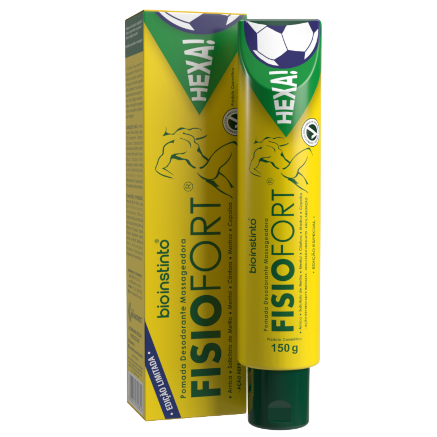 POMADA DESODORANTE MASSAGEADORA FISIOFORT HEXA 150G BIO INSTINTO