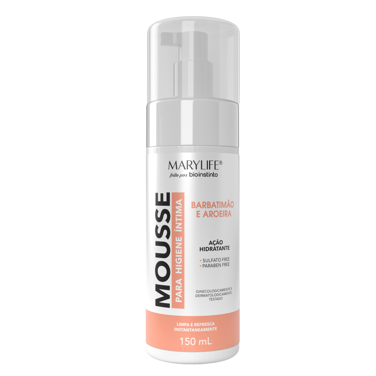 MOUSSE PARA HIGIENE INTIMA BARBATIMAO E AROEIRA 150ML MARY LIFE