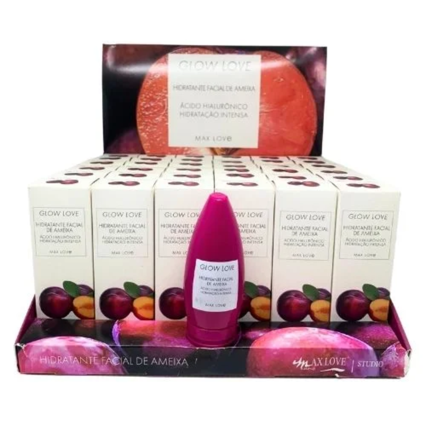 BOX C/ 36 GLOW LOVE HIDRATANTE FACIAL DE AMEIXA 60G MAX LOVE