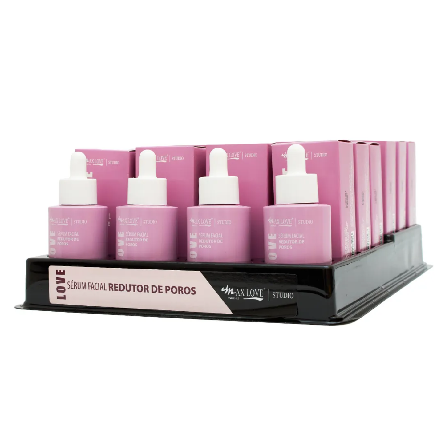 BOX C/ 24 SERUM FACIAL REDUTOR DE POROS 30ML MAX LOVE