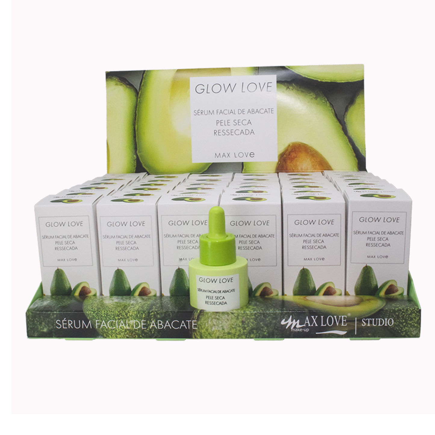 BOX C/ 36 GLOW LOVE SERUM DE ABACATE 30ML MAX LOVE