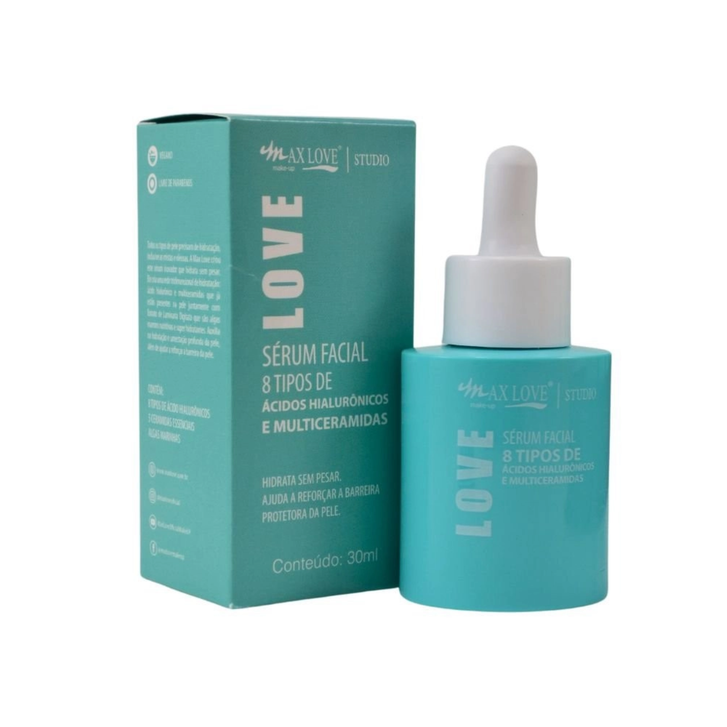 BOX C/ 24 SERUM FACIAL 8 TIPOS 30ML MAX LOVE