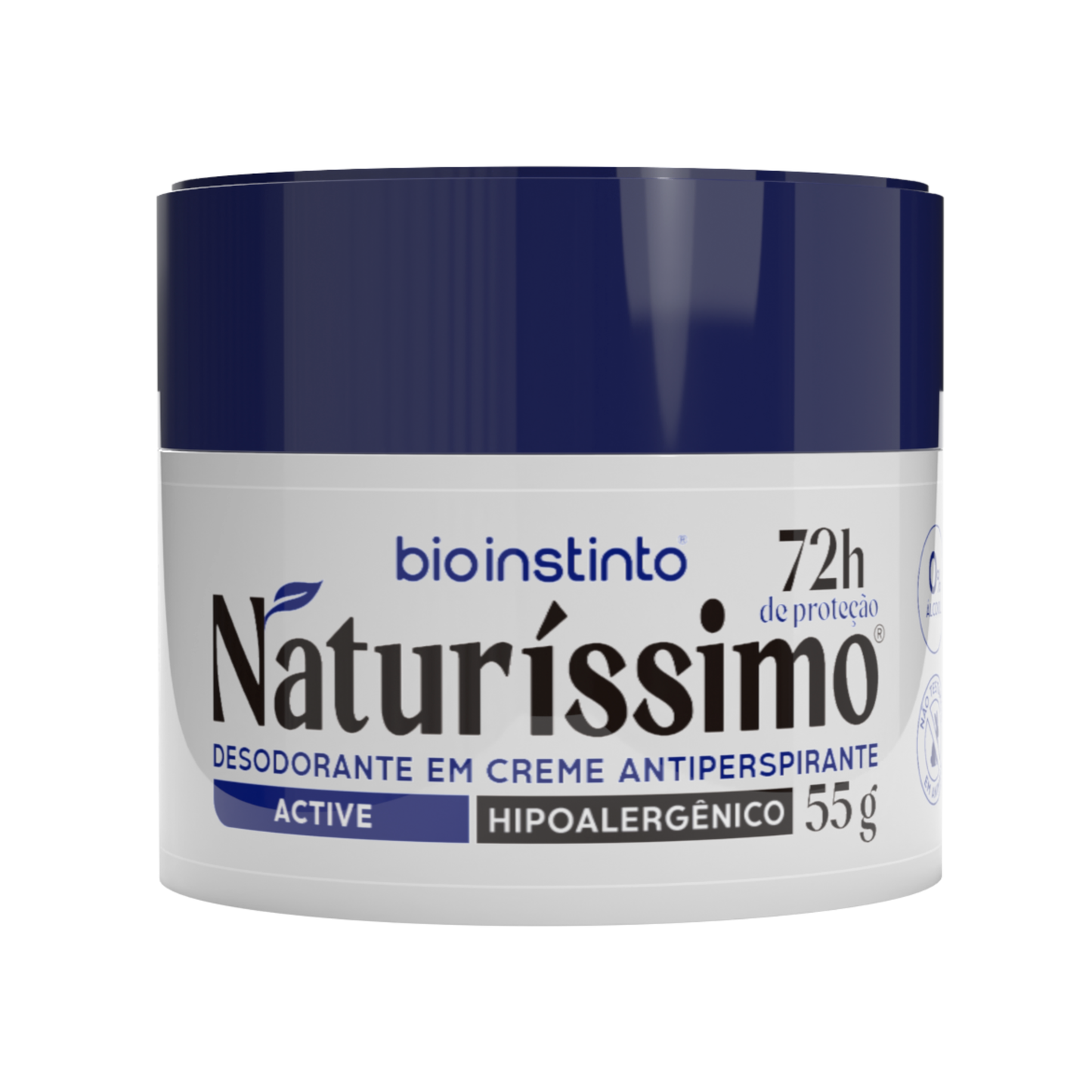 DESODORANTE CREME ANTIPERSPIRANTE NATURISSIMO ACTIVE 72 HORAS 55G BIO INSTINTO