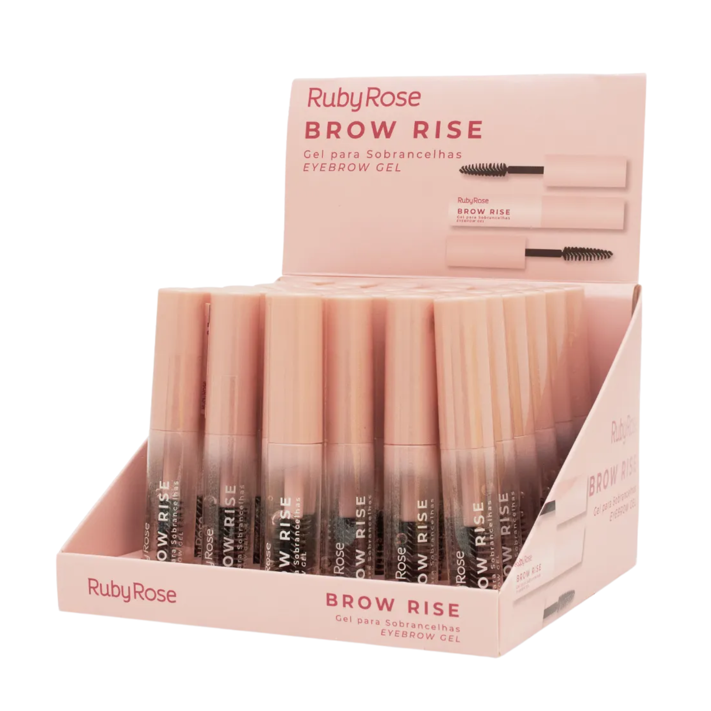 BOX C/ 36 BROW RISE GEL PARA SOBRANCELHAS HBE2503 RUBY ROSE