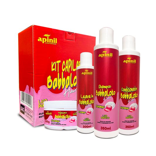 KIT CAPILAR BABBALOKO HAIR MORANGO APINIL