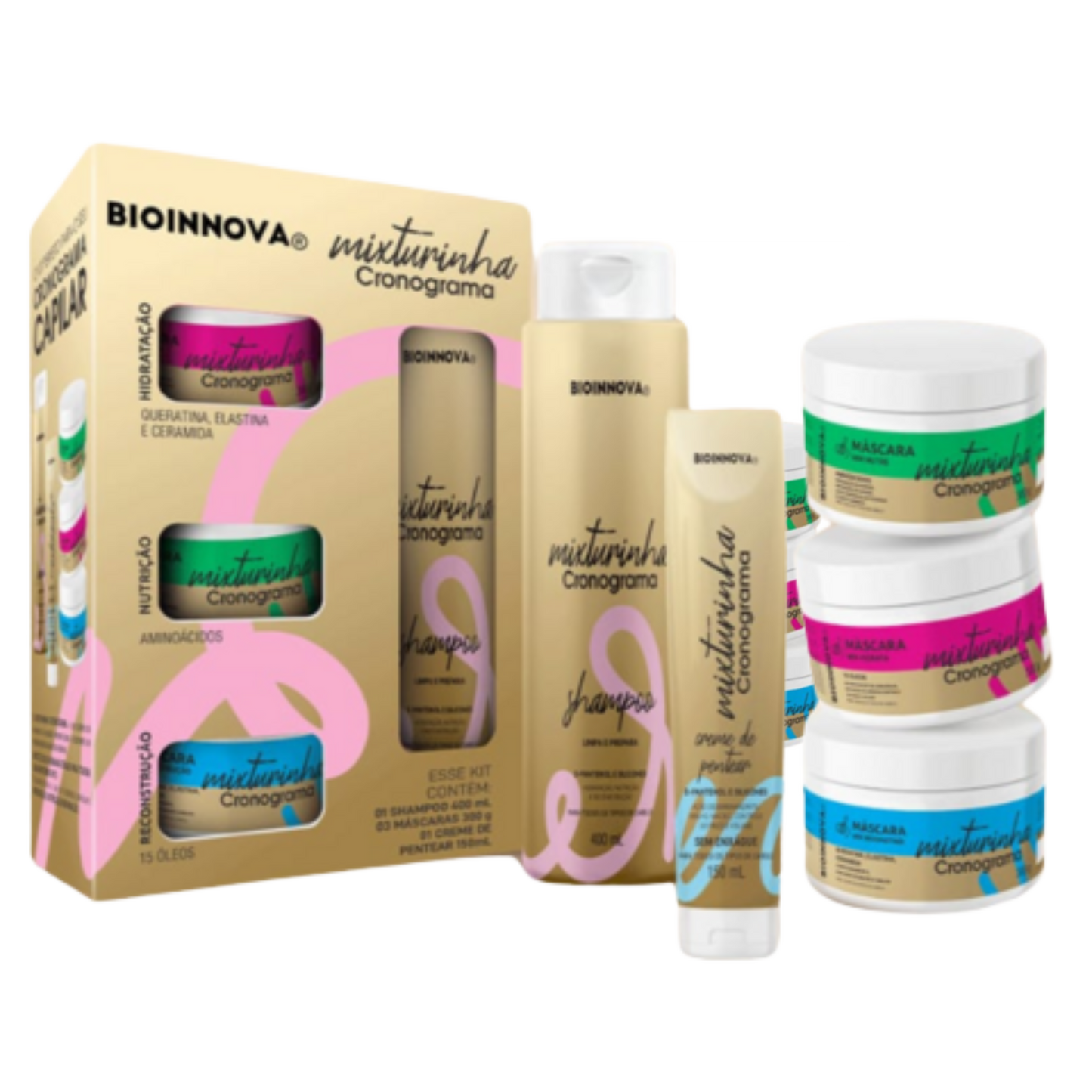 KIT CAPILAR CRONO MIXTURINHA 5 ITENS BIOINNOVA