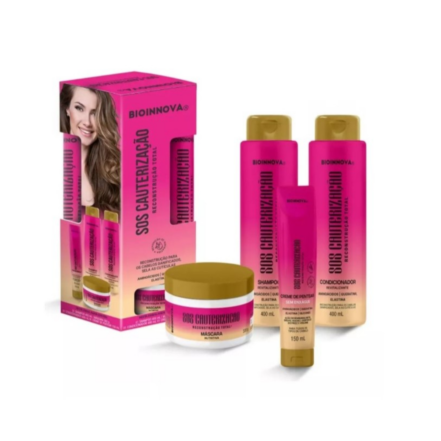 KIT CAPILAR SOS CAUTERIZACAO 4 ITENS BIOINNOVA