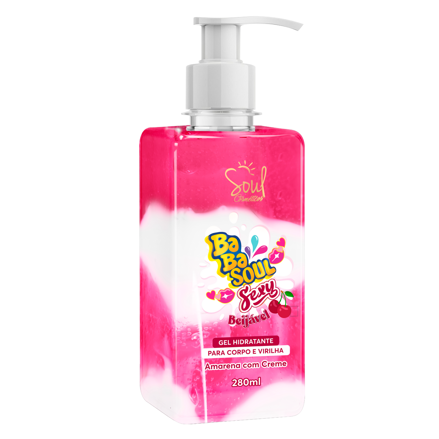 GEL HIDRATANTE BABASOUL SEXY AMARENA COM CREME 280ML SOUL