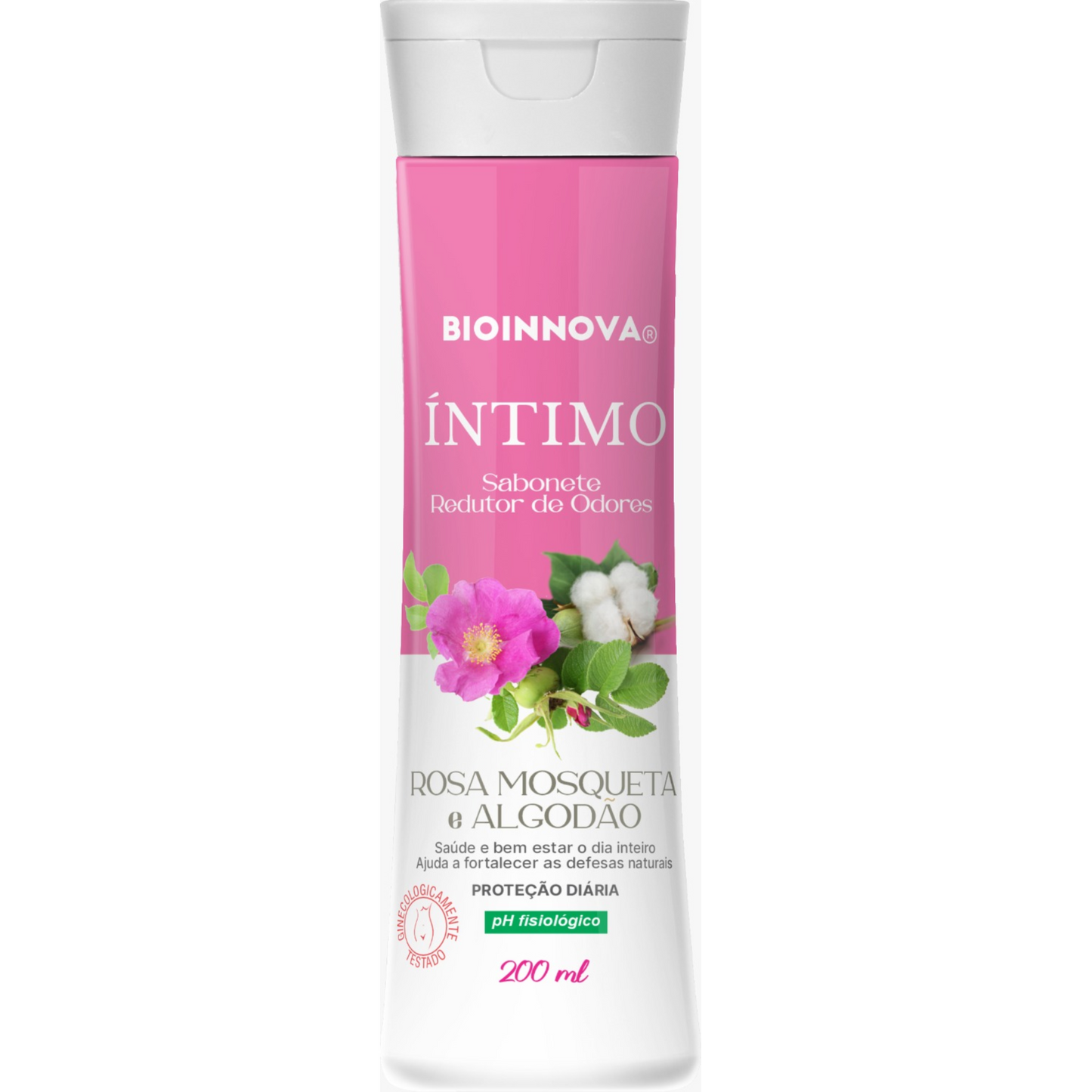 SABONETE INTIMO ROSA MOSQUETA E ALGODAO 200ML BIOINNOVA