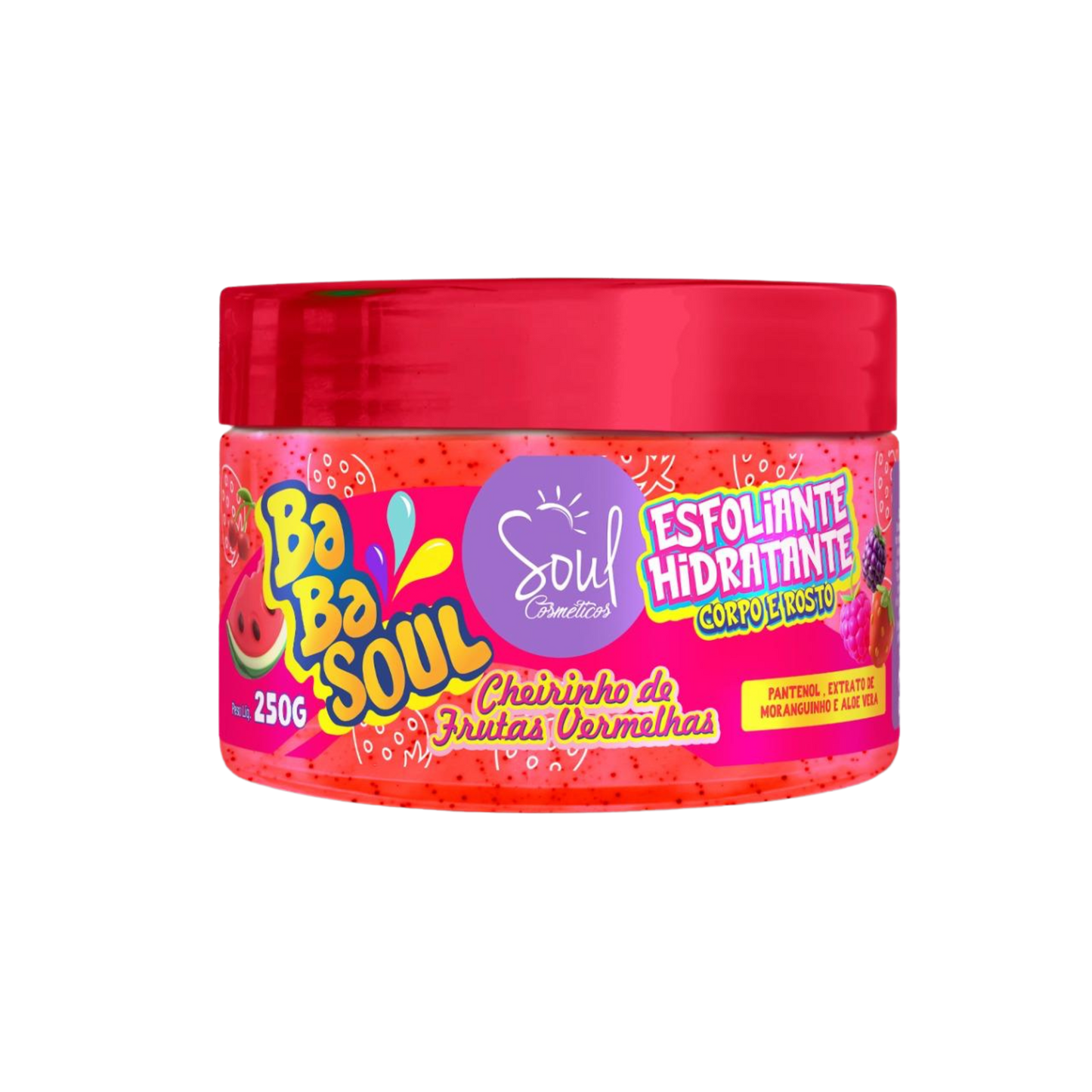 ESFOLIANTE HID. BABASOUL FRUTAS VERMELHAS 250G SOUL