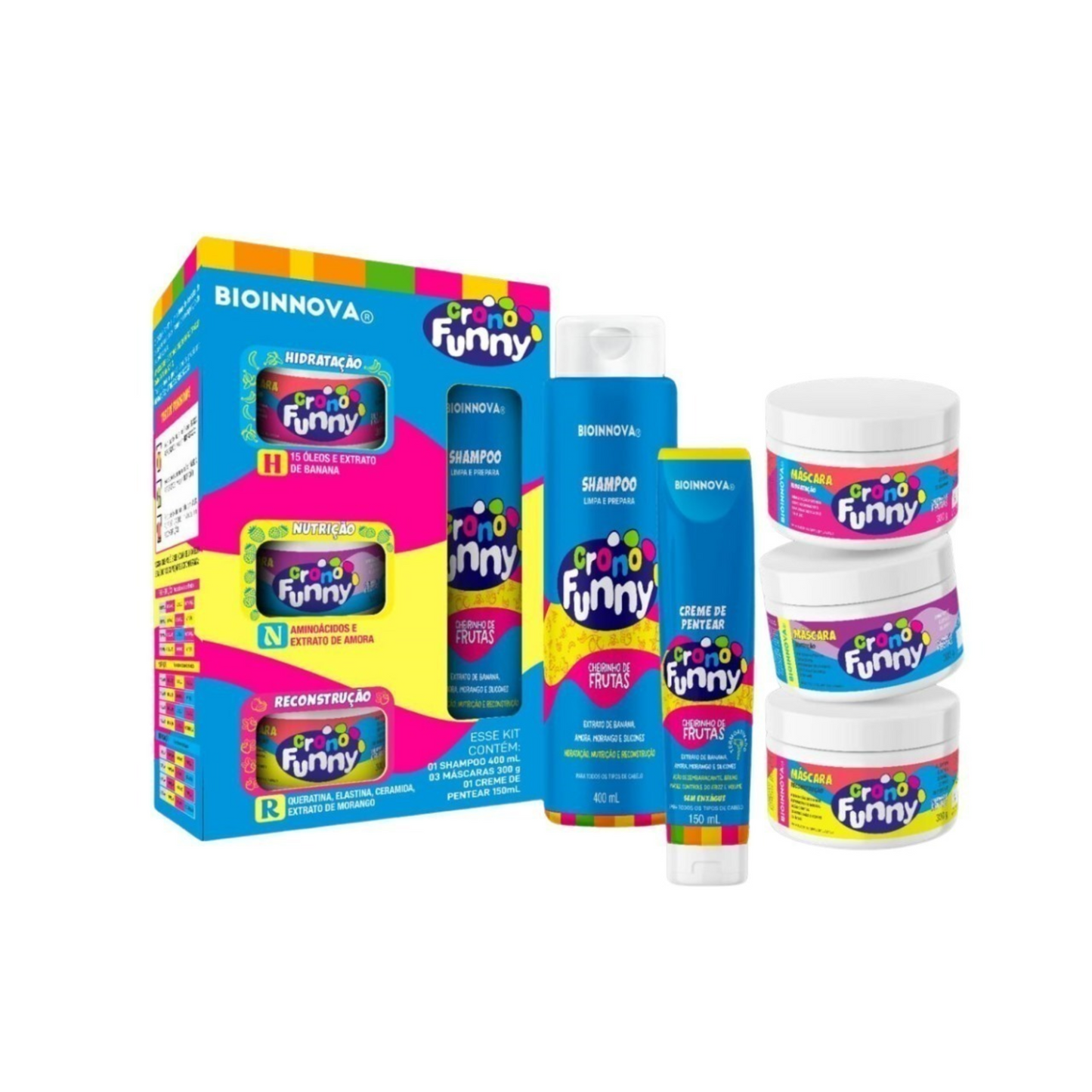 KIT CAPILAR CRONO FUNNY 5 ITENS BIOINNOVA