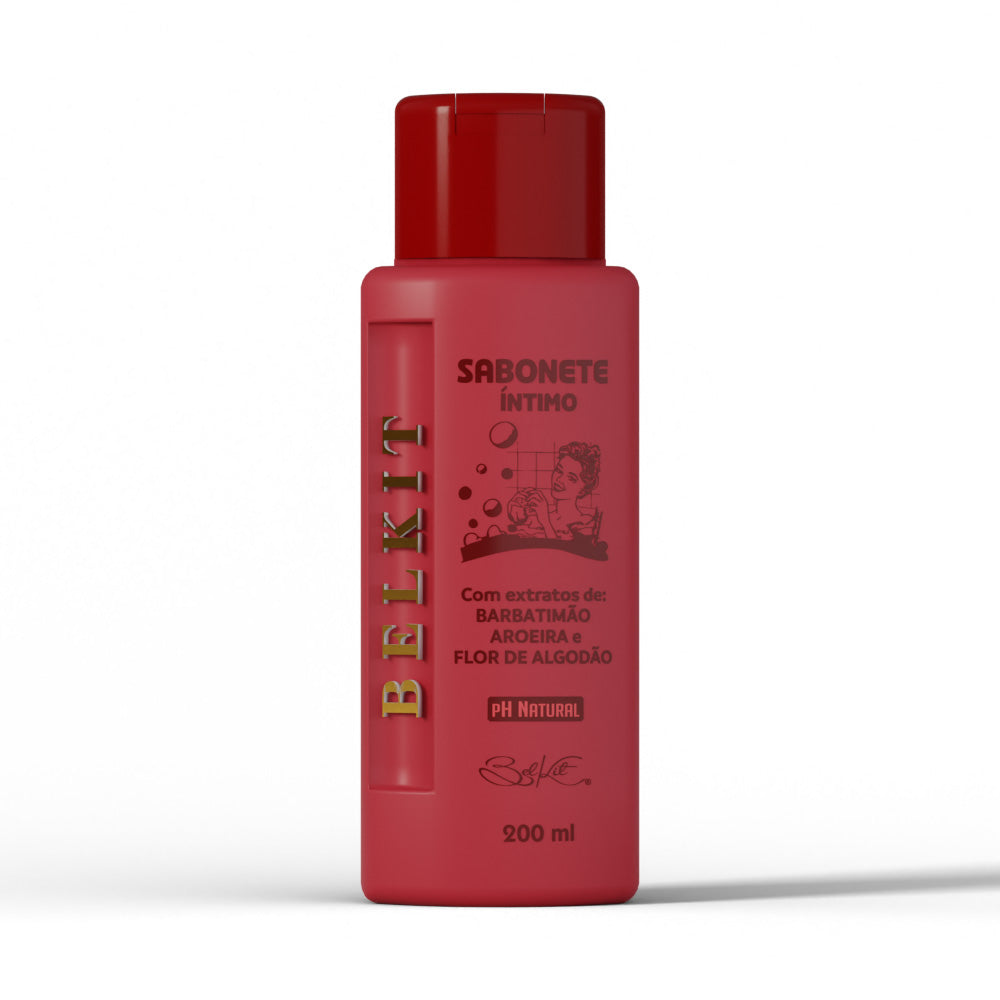 SABONETE INTIMO COM EXTRATOS DE BARBATIMAO AROEIRA E FLOR DE ALGODAO 200ML BELKIT
