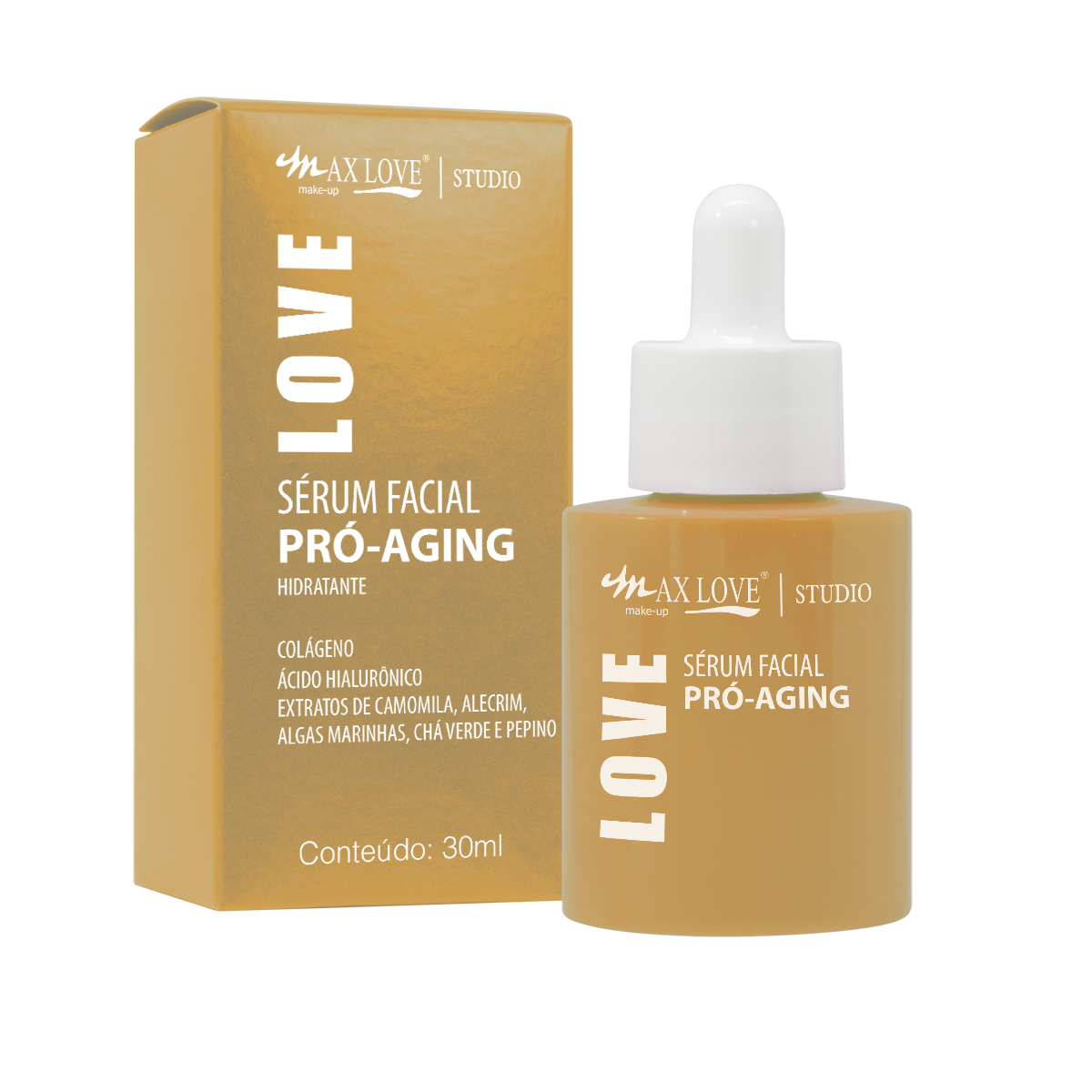 BOX C/ 24 SERUM FACIAL PRO AGING 30ML MAX LOVE
