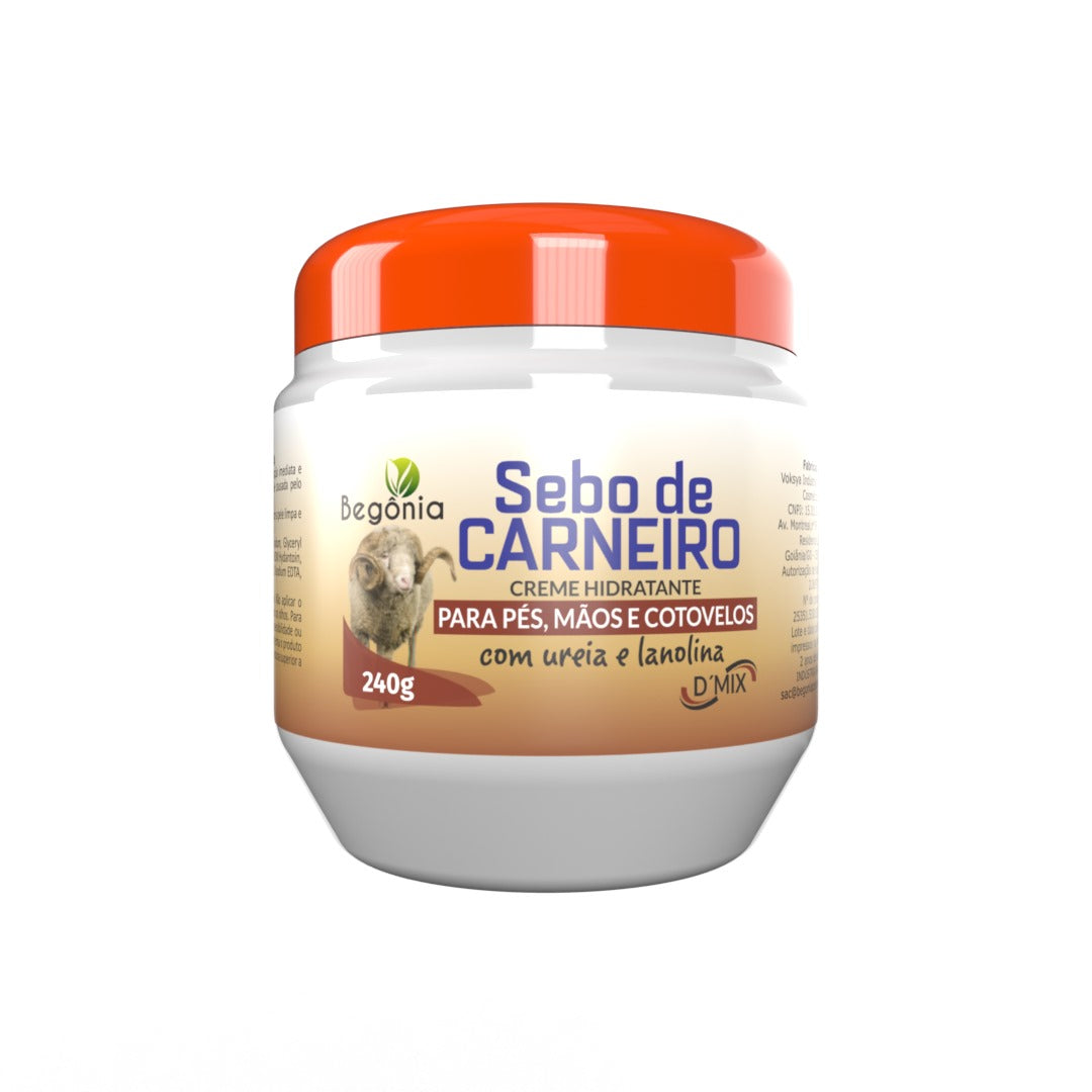 SEBO DE CARNEIRO CREME HIDRATANTE BEGONIA 240G BEGONIA