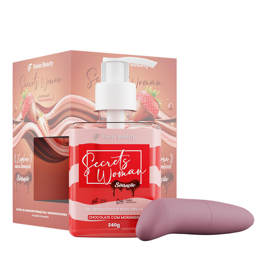 KIT 2 ITENS GEL AROMATIZANTE SENSACAO 240G + MASSAGEADOR GOLFINHO SWISS BEAUTY BELKIT