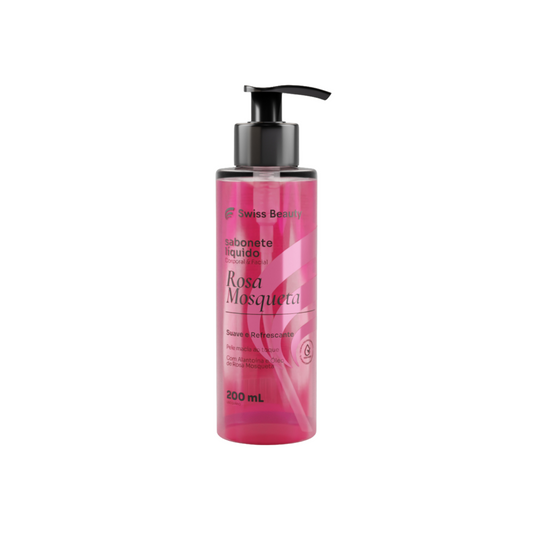SABONETE LIQUIDO ROSA MOSQUETA 200ML SWISS BEAUTY BELKIT