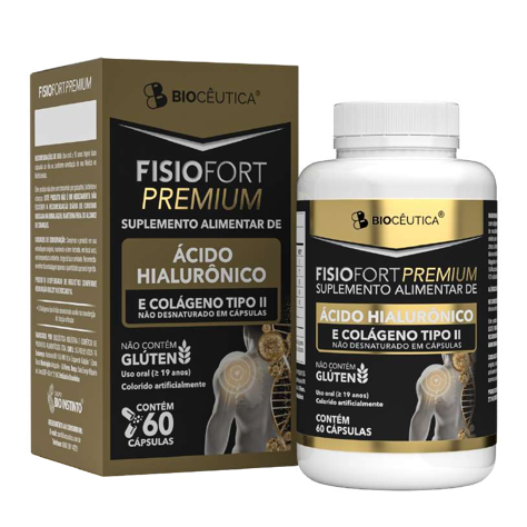 SUPLEMENTO ALIMENTAR FISIOFORT PREMIUM E ÁCIDO HIALURÔNICO BIOCEUTICA