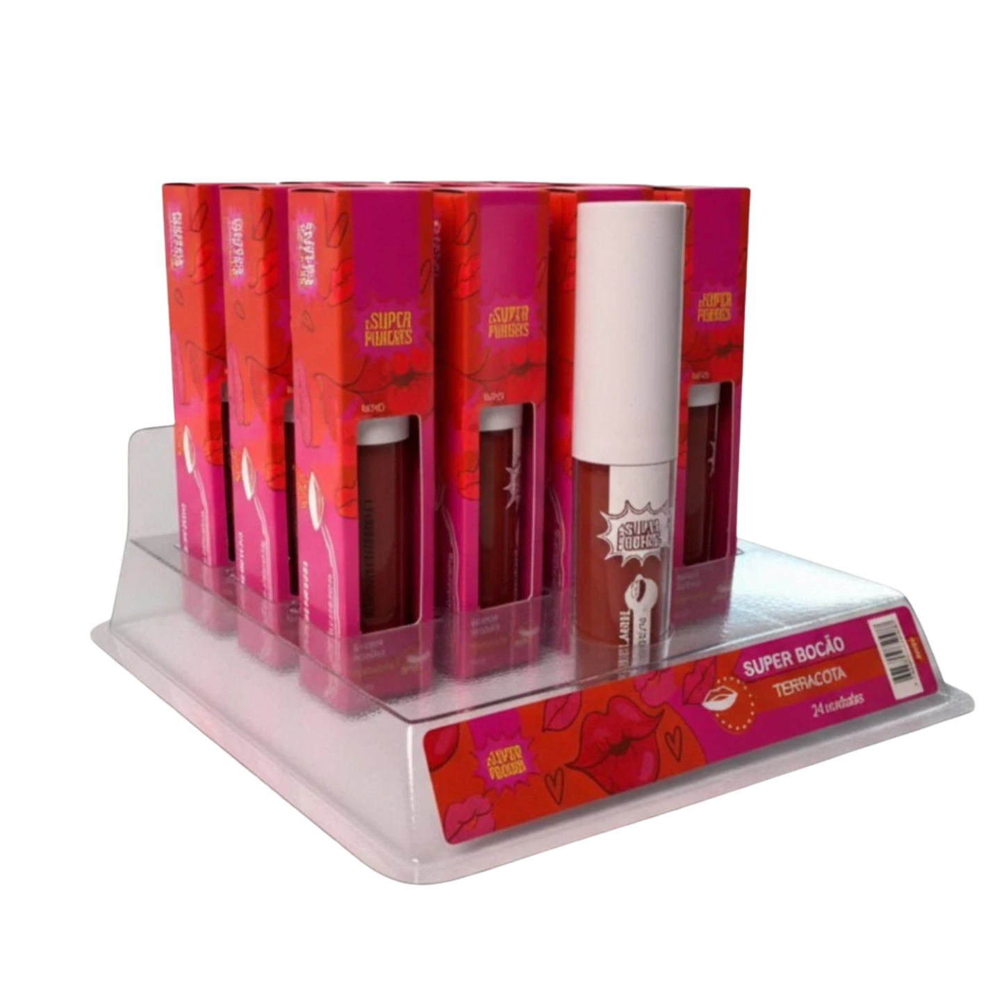 BOX C/ 24 GLOSS SUPER BOCAO TERRACOTA SP 717 SUPERPODERES