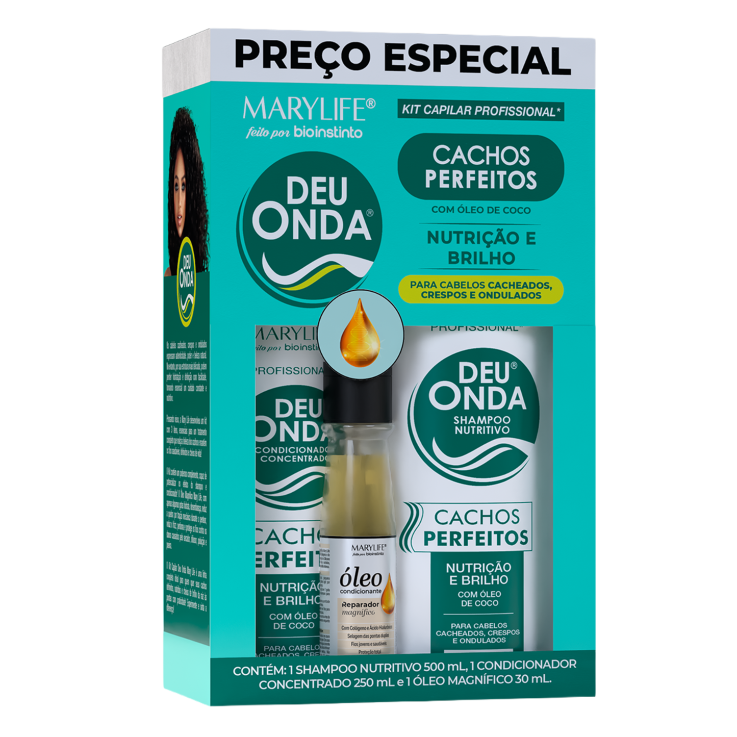KIT CAPILAR DEU ONDA 3 ITENS MARY LIFE