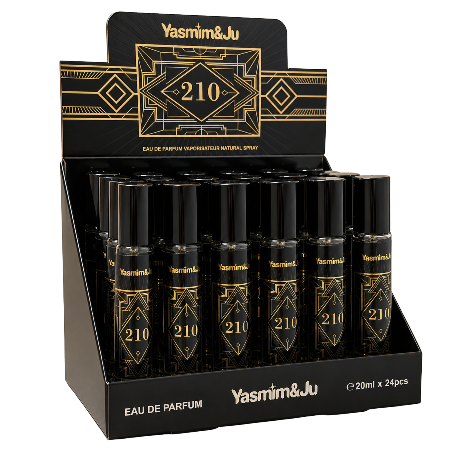 BOX C/ 24 PERFUME DE BOLSA 210 20ML YASMIM&JU