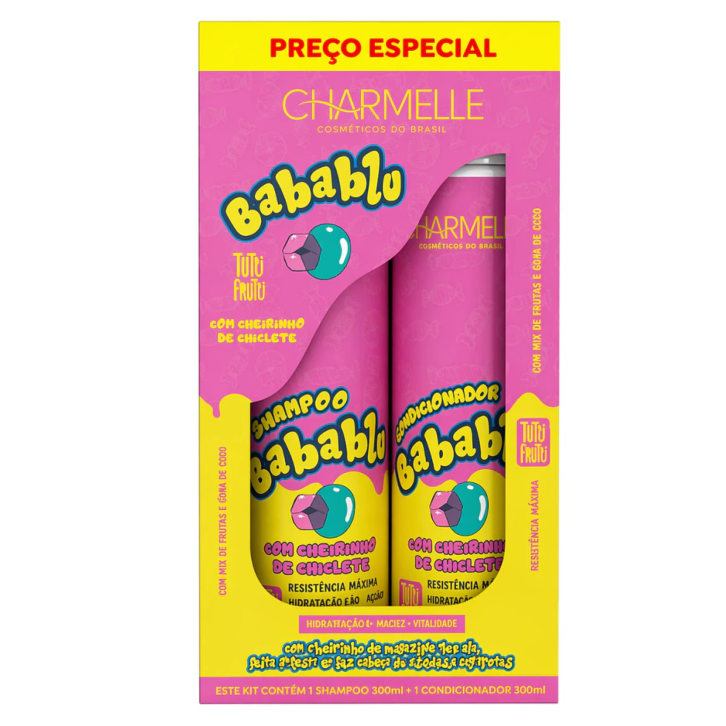 KIT CAPILAR 2 ITENS BABABLU TUTTI-FRUTTI CHARMELLE