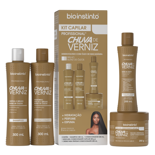 KIT CAPILAR CHUVA DE VERNIZ 4 ITENS BIO INSTINTO