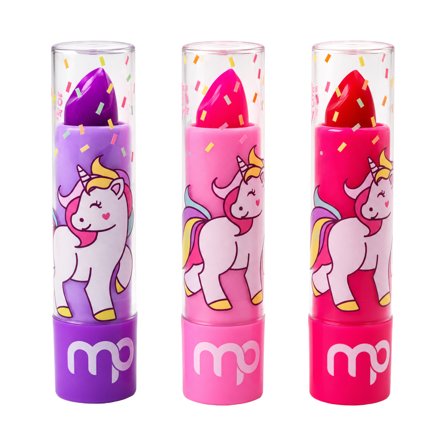 KIT C/ 03 BATOM UNICORNIO MARIA PINK BELLA FEMME