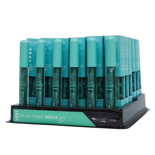 BOX C/ 36 LIP OIL CANDY MENTA 5ML MAX LOVE