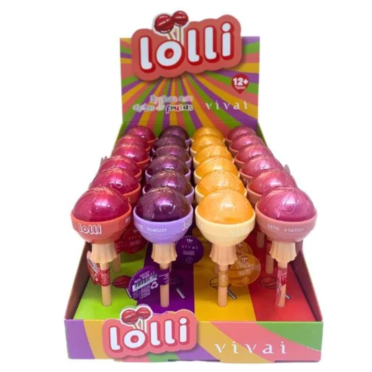 BOX C/ 24 BRILHO LABIAL PIRULITO 3028 VIVAI