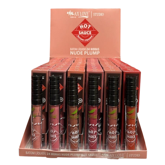 BOX C/ 48 BATOM 24H NUDE PLUMP HOT SAUCE 506 AO 511 MAX LOVE