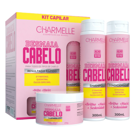 KIT 3 ITENS DESMAIA CABELO CHARMELLE