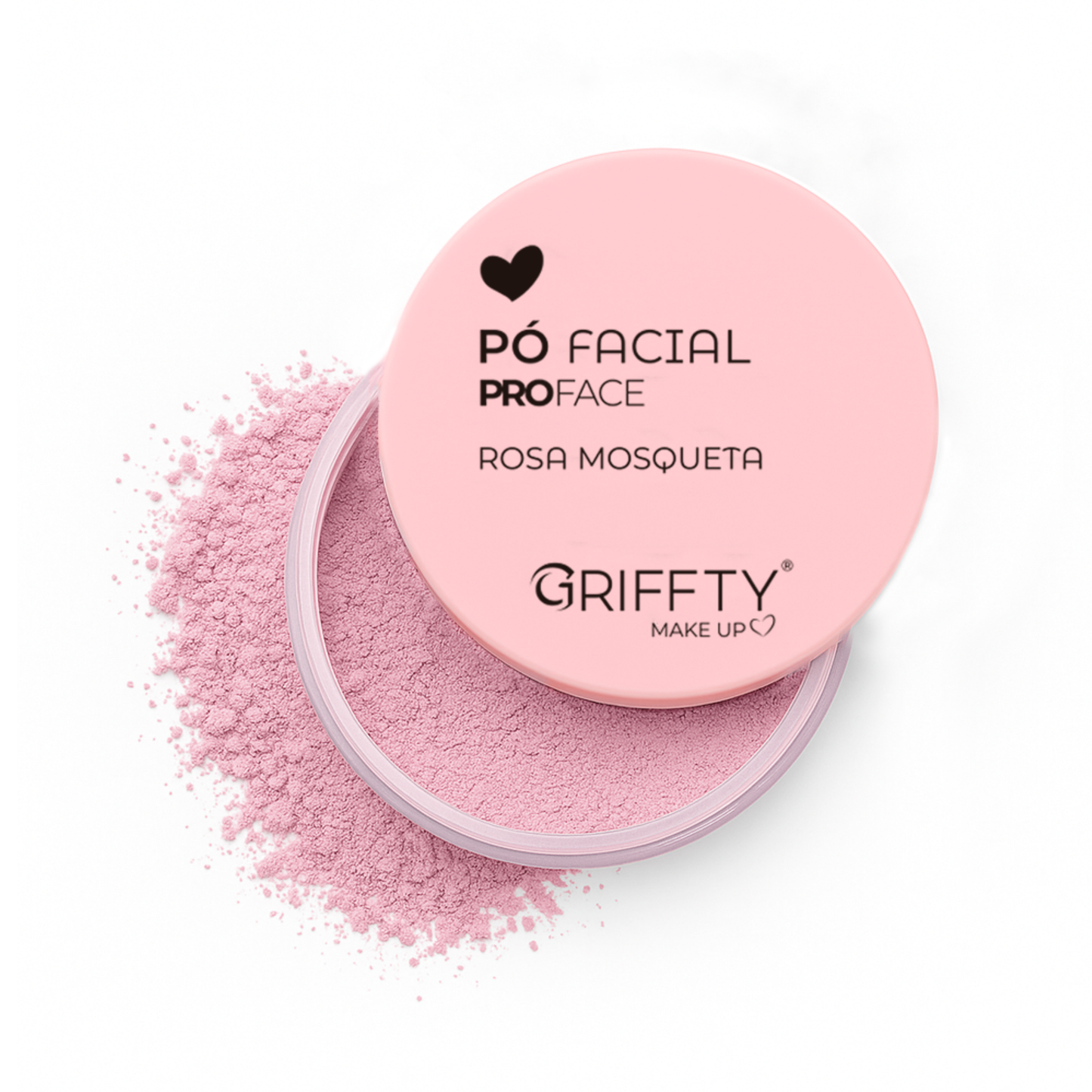 BOX C/12 PO FACIAL TRANSLUCIDO ROSA MOSQUETA GRIFFTY