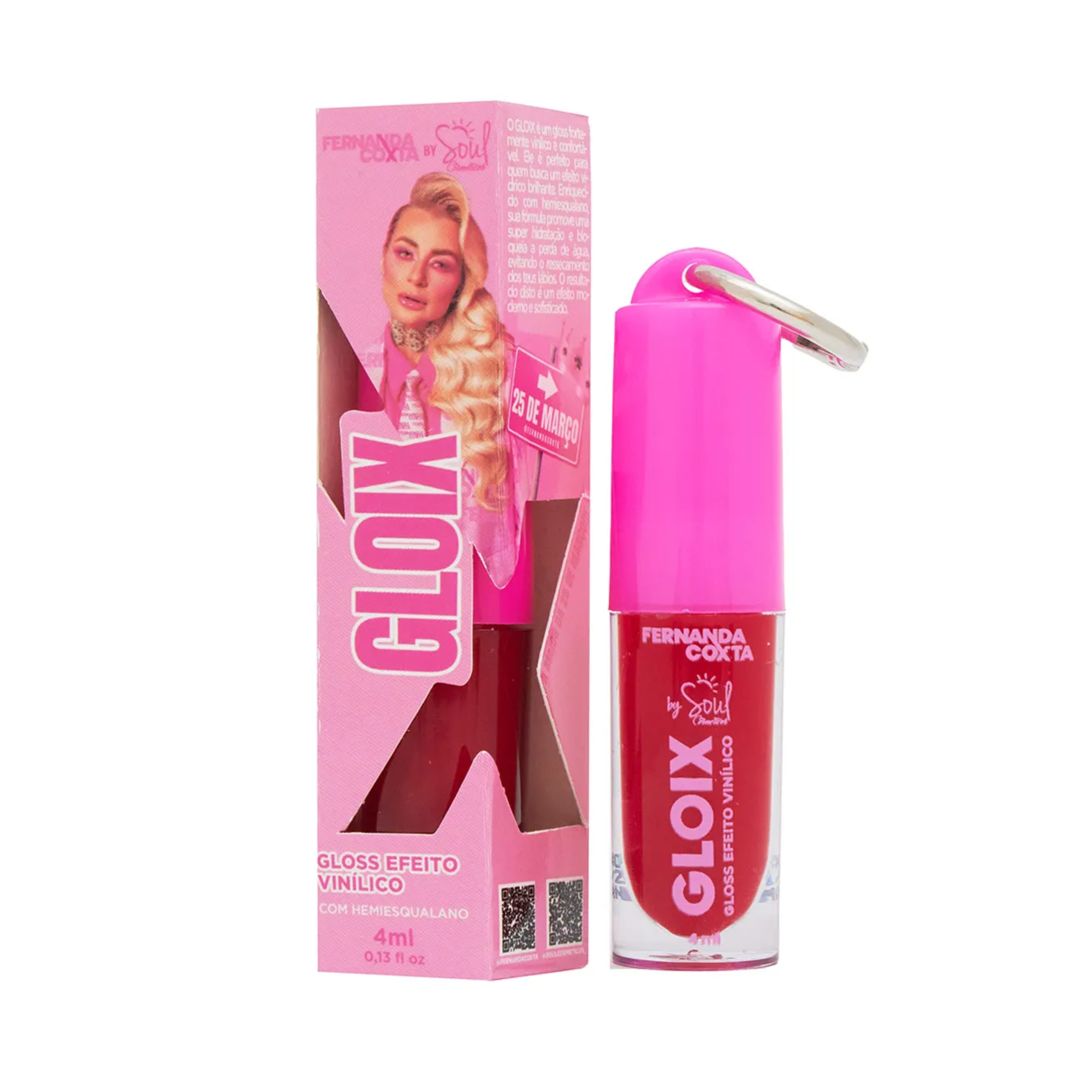 GLOIX FERNANDA COXTA + CHAVEIRO COR MANA 4ML SOUL COSMÉTICOS
