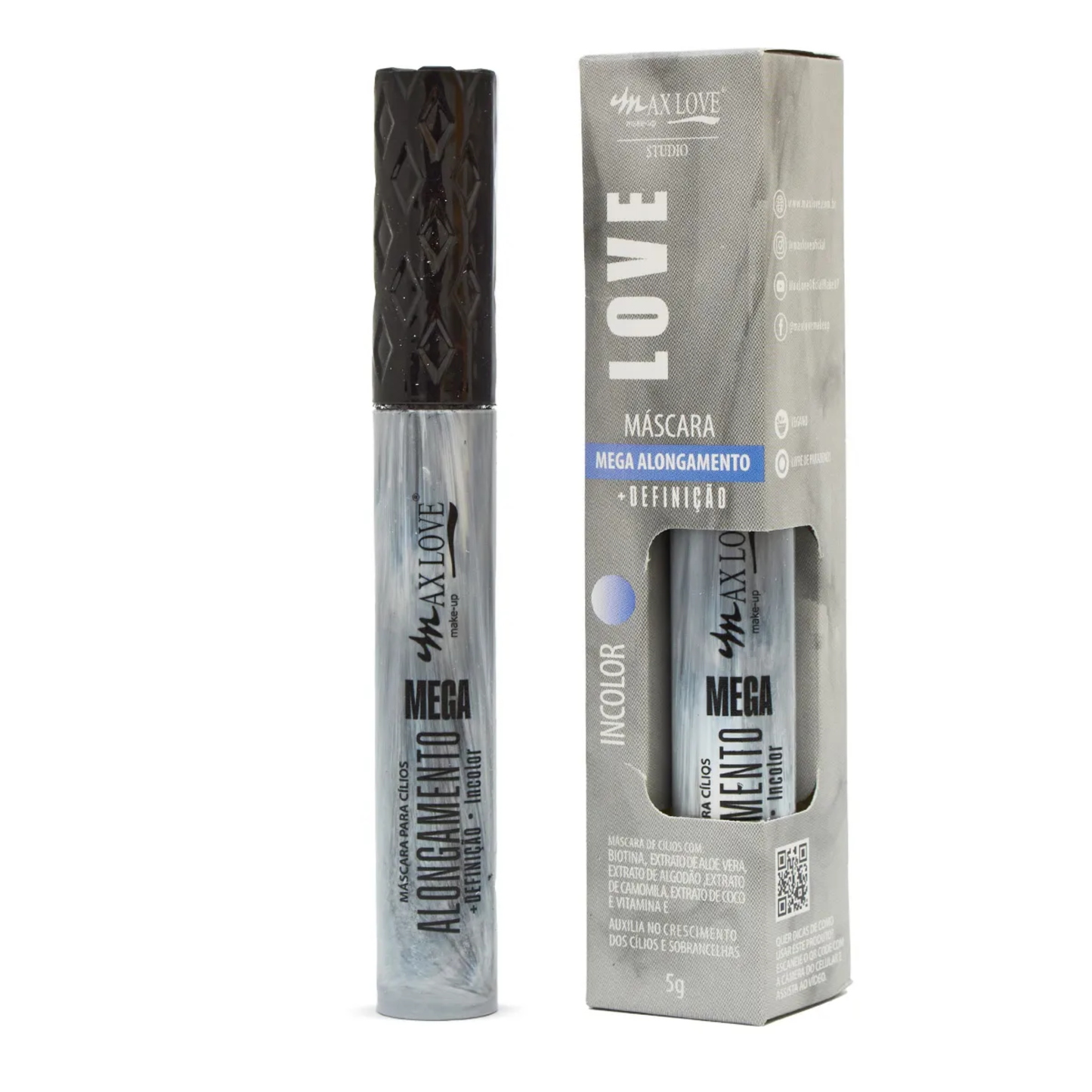 BOX C/ 24 MASCARA PARA CILIOS MEGA ALONGAMENTO + DEFINICAO 60 5G MAX LOVE