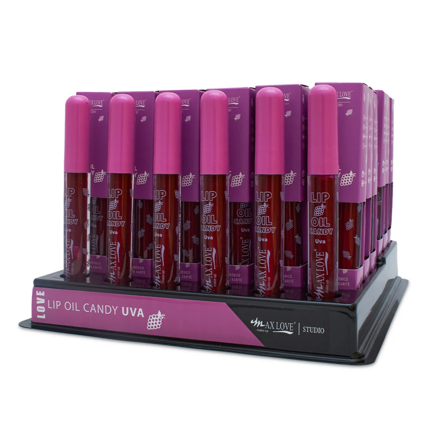 BOX C/ 36 LIP OIL CANDY UVA 5ML MAX LOVE