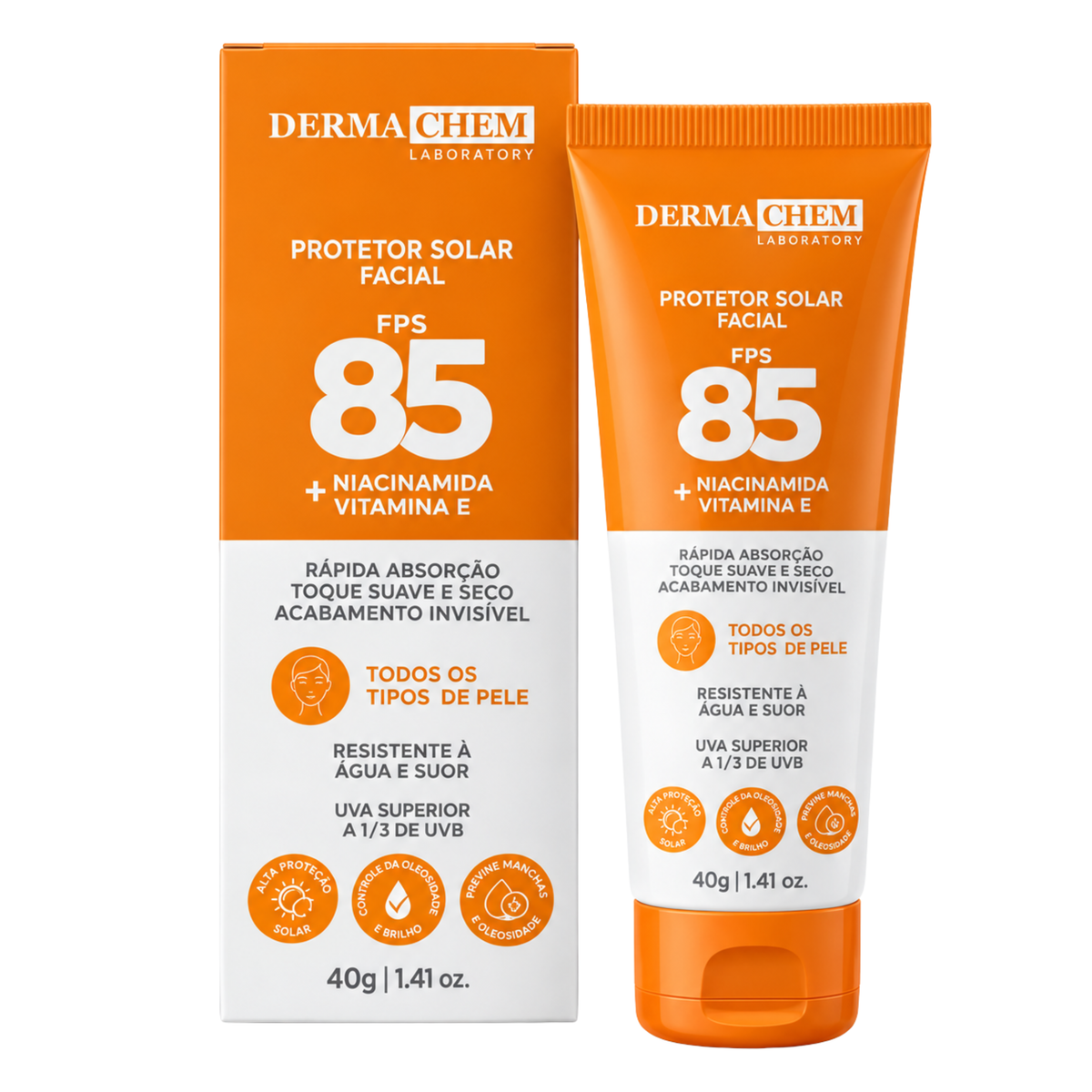 PROTETOR SOLAR FACIAL FPS85 40G DERMACHEM