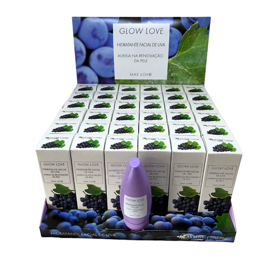 BOX C/ 36 GLOW LOVE HIDRATANTE FACIAL DE UVA 60G MAX LOVE