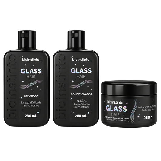 KIT CAPILAR GLASS HAIR 3 ITENS BIO INSTINTO
