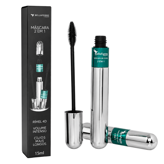 MASCARA PARA CILIOS 2 EM 1 BELLA FEMME