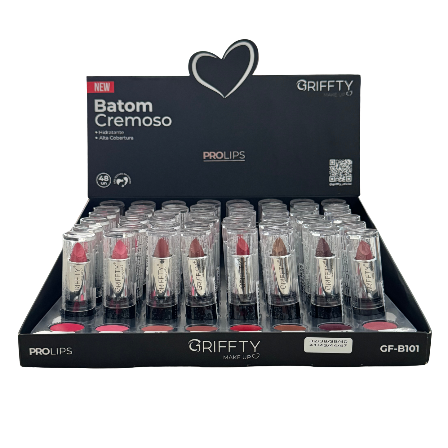 BOX C/48 BATOM CREMOSO COR 32 A 47 GF-B101 GRIFFTY