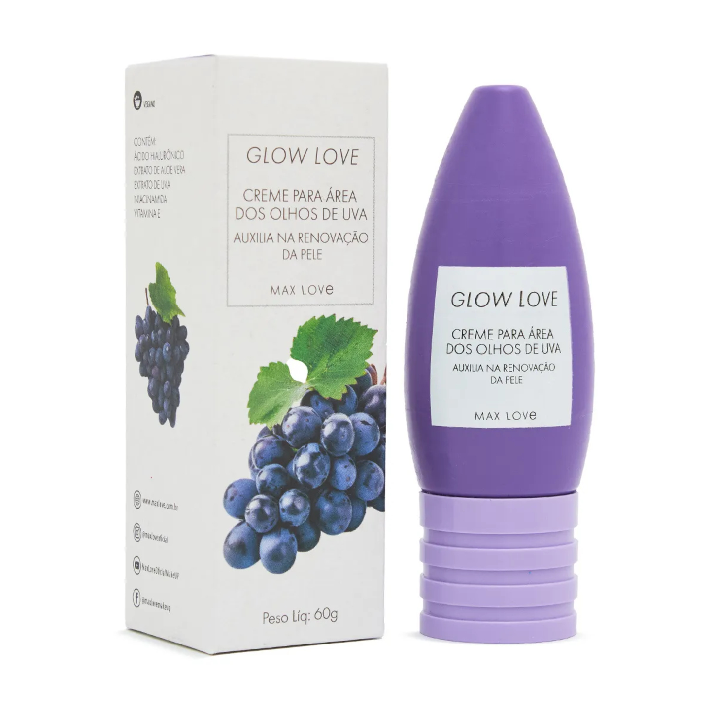 BOX C/ 36 GLOW LOVE CREME PARA AREA OLHOS DE UVA 60G MAX LOVE