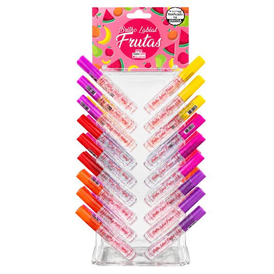 BOX C/ 36 BRILHO LABIAL FRUTAS MARIA PINK BELLA FEMME