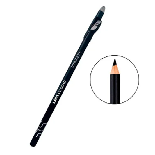 LAPIS DE OLHOS C/APONTADOR PRETO MIAMAKE