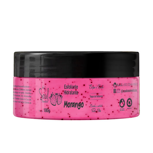 HIDRATANTE ESFOLIANTE MORANGO 180G SOUL