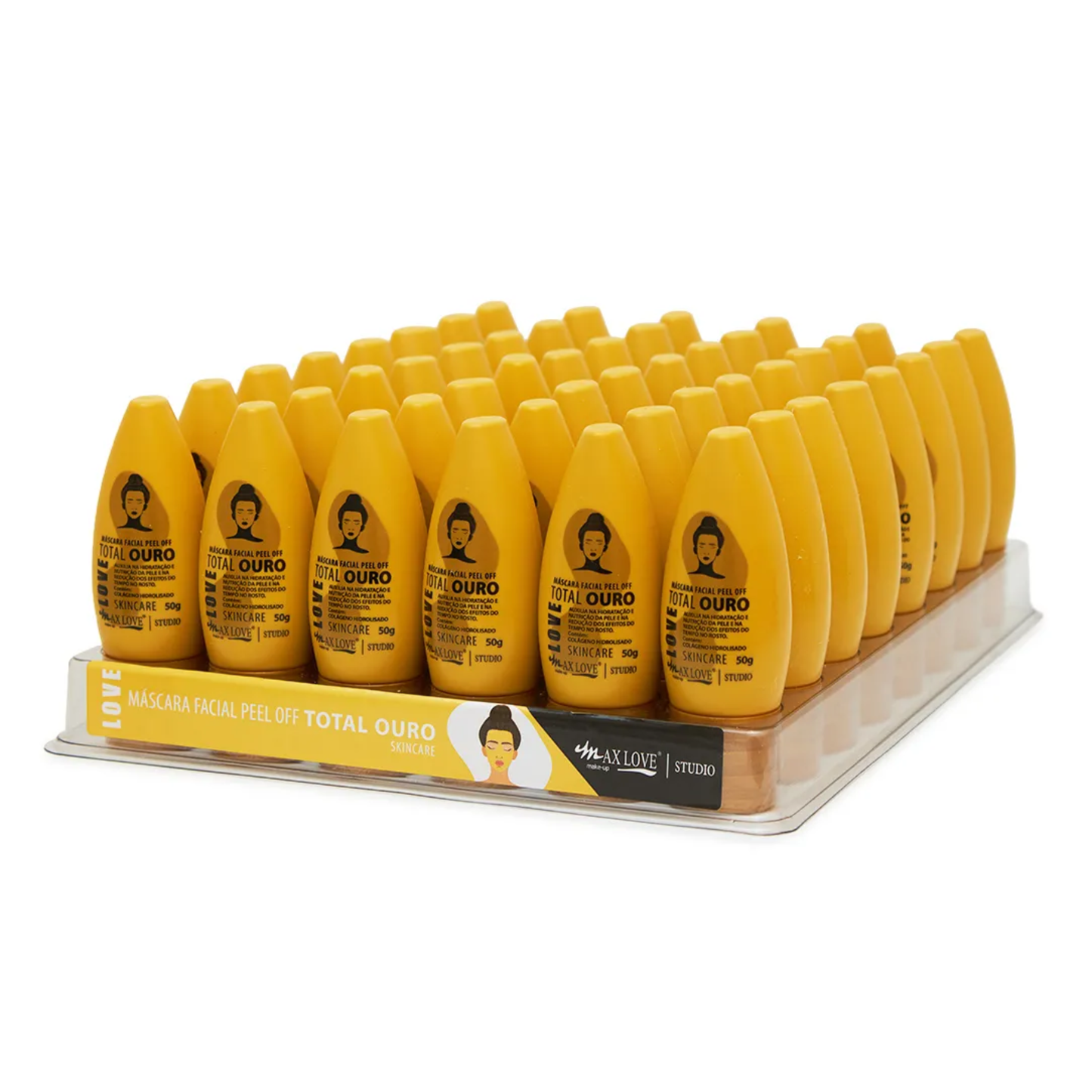 BOX C/ 48 MASCARA FACIAL LIMPEZA TOTAL OURO 50G MAX LOVE
