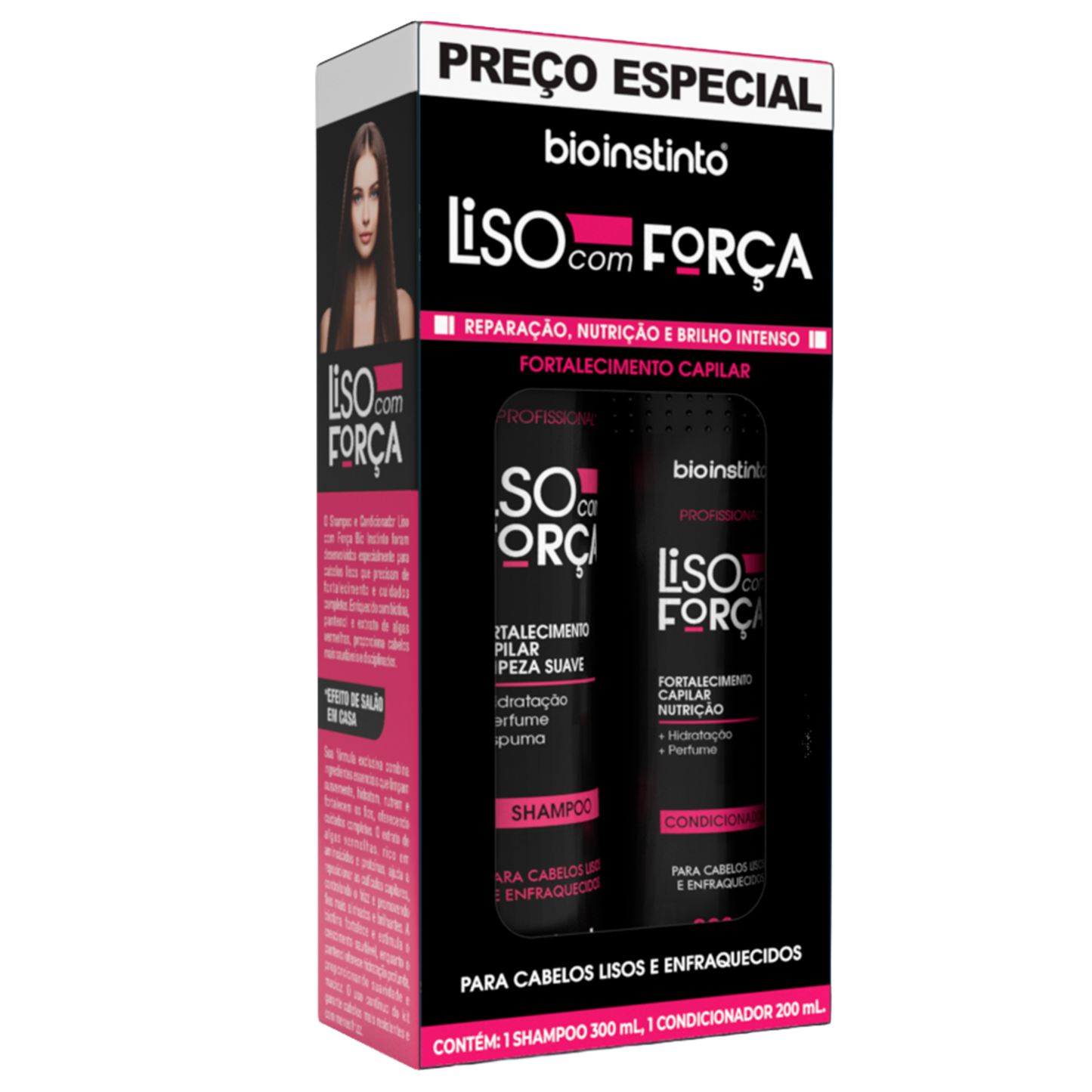 KIT CAPILAR LISO COM FORCA 2 ITENS BIO INSTINTO